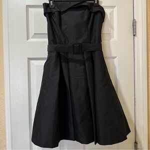 White House Black Market Formal Strapless A Line Mini Short Dress Size 4 w/ Belt